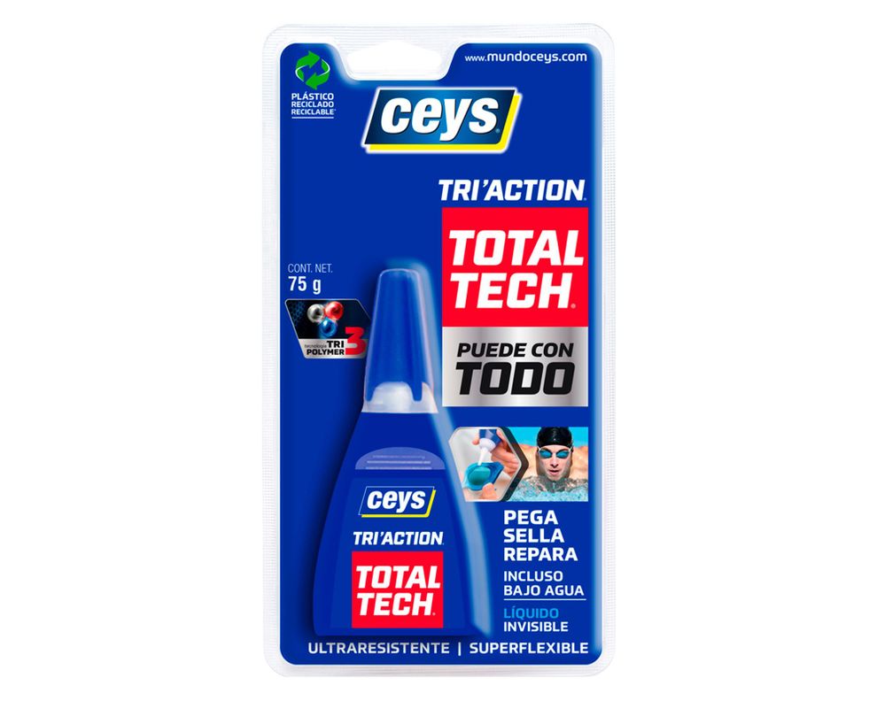 Adhesivo sellador 75 gr Total Tech Triaction transparente Ceys-2