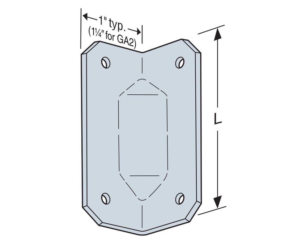Escuadra de refuerzo 2 x 3/4'' galvanizado Simpson Strong-Tie.-2