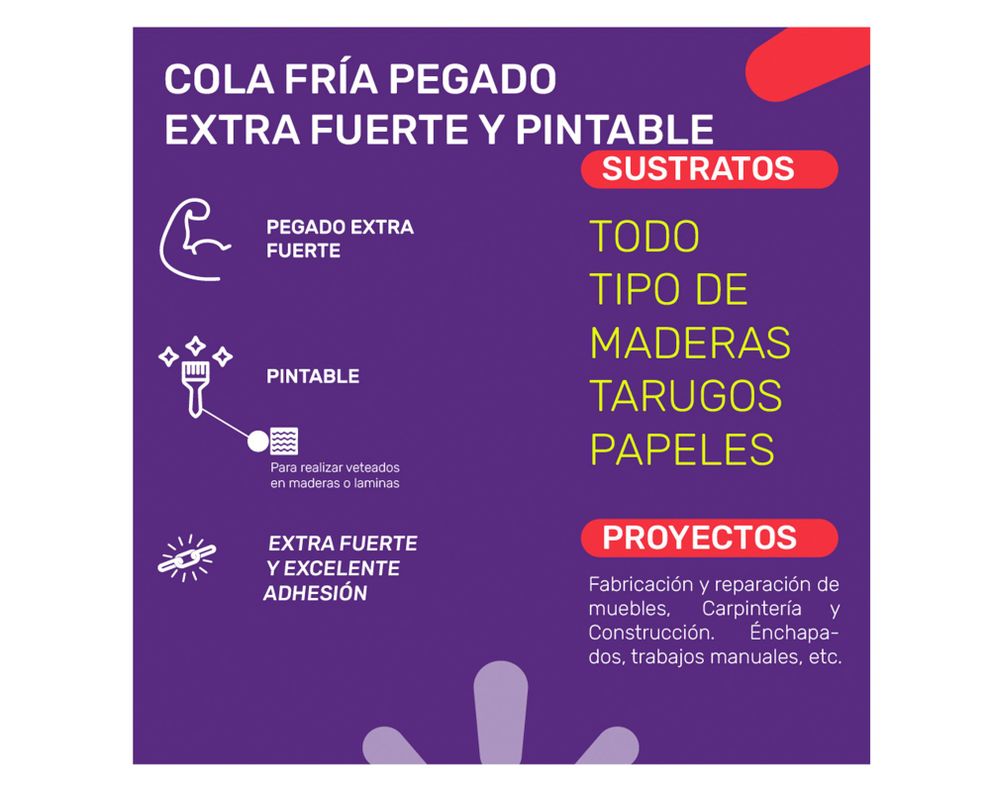 Cola fría Madera Pintable bolsa 1 kg-4