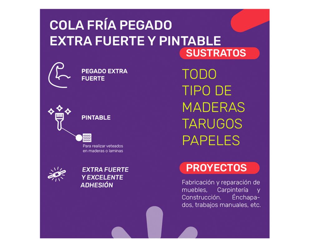 Cola fría Madera Pintable 1 kg-2