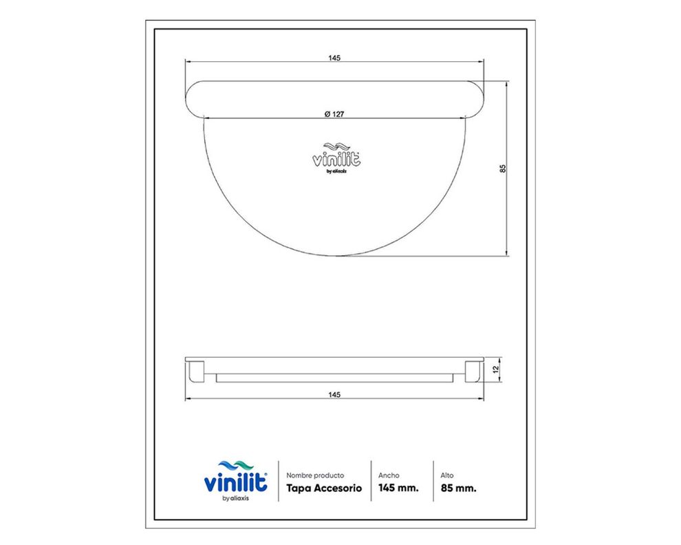 Tapa canaleta PVC blanco v-2