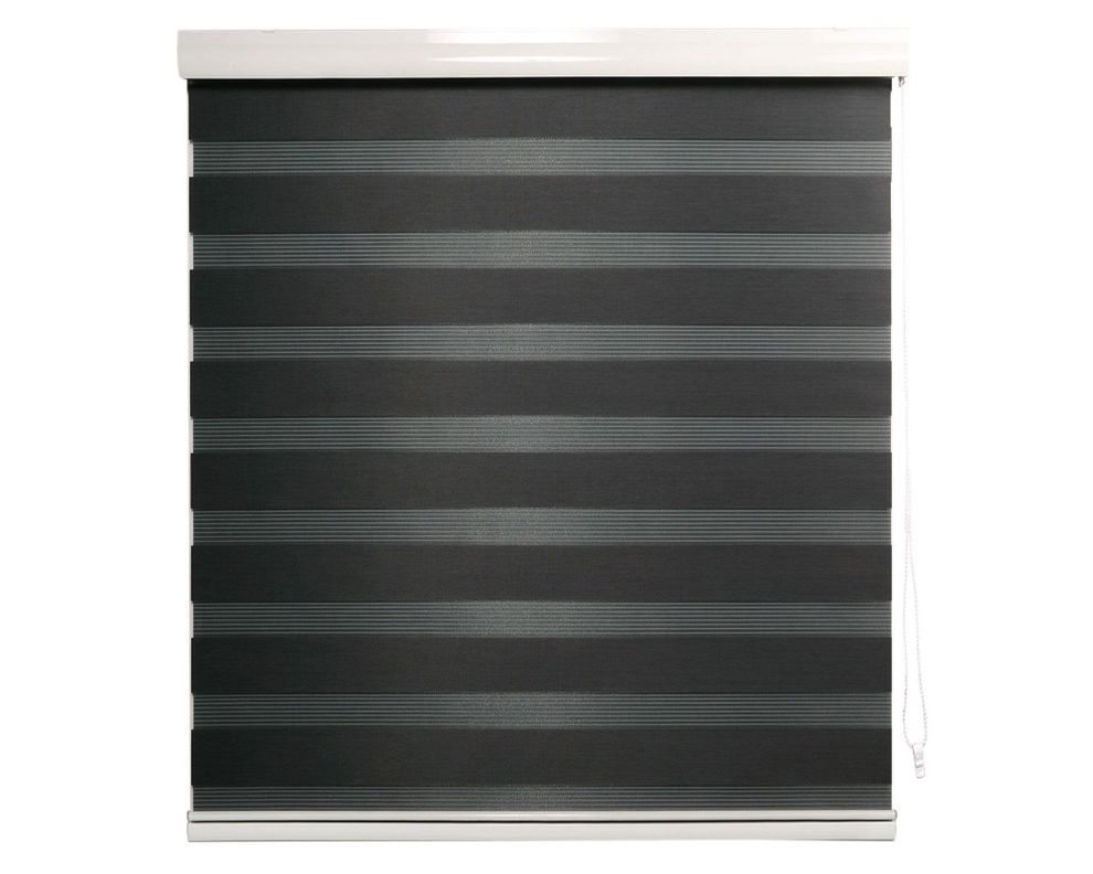 Cortina roller zebra 120x250 cm gris oscuro Cotidiana-1