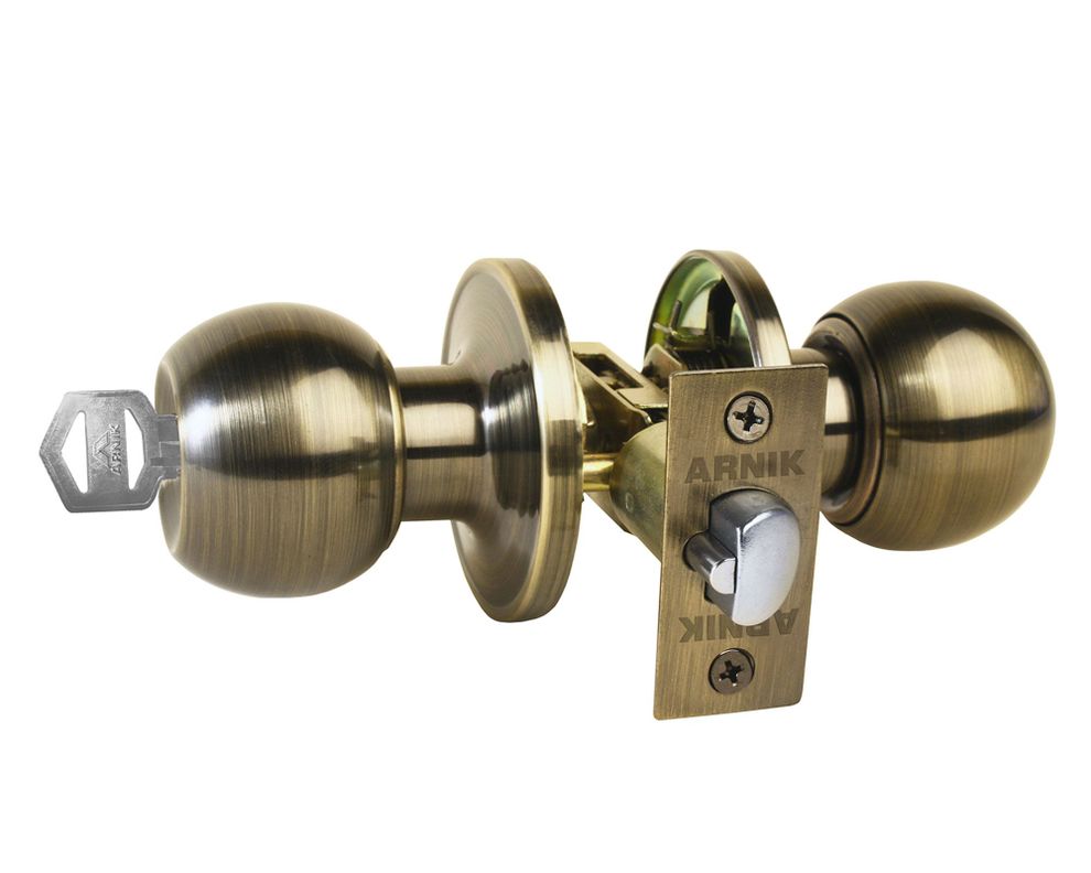 Cerradura pomo oficina/dormitorio bola envejecido Arnik-0