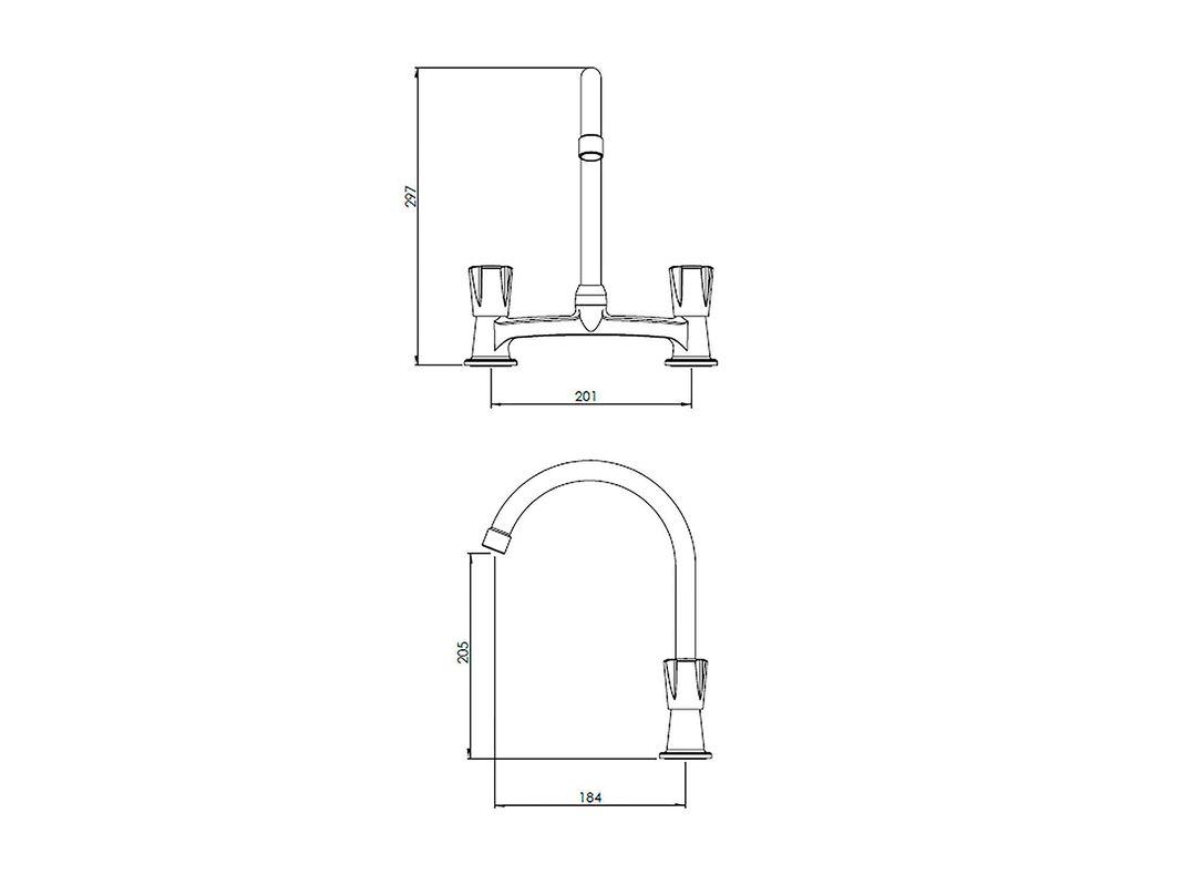Combinación lavaplatos 8'' Maranello cromado Stretto-2