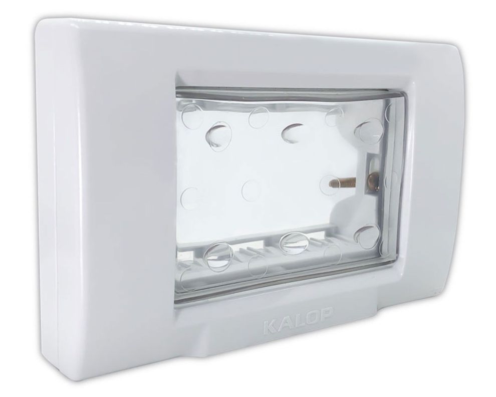 Tapa 3 módulos blanco Kalop-0