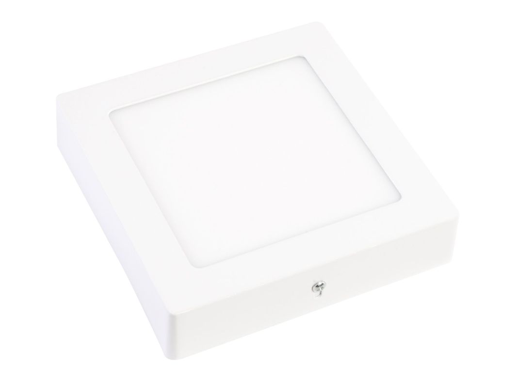 Panel LED sobrepuesto 12W luz cálida cuadrado ByP-1