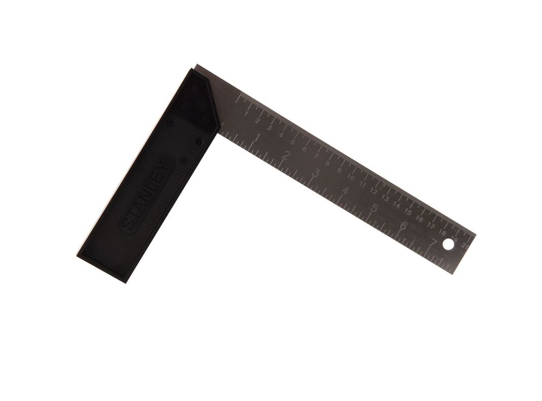 Escuadra carpintera 20 cm metalica gris Stanley-0
