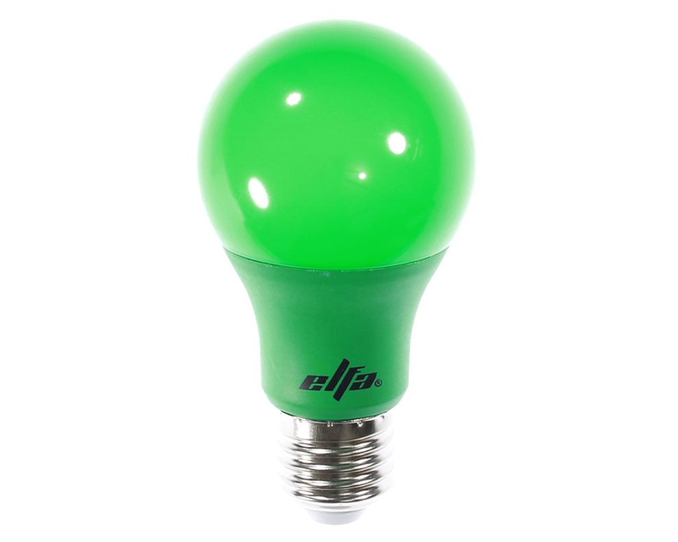 Ampolleta LED A60 6W E27 verde Elfa-0