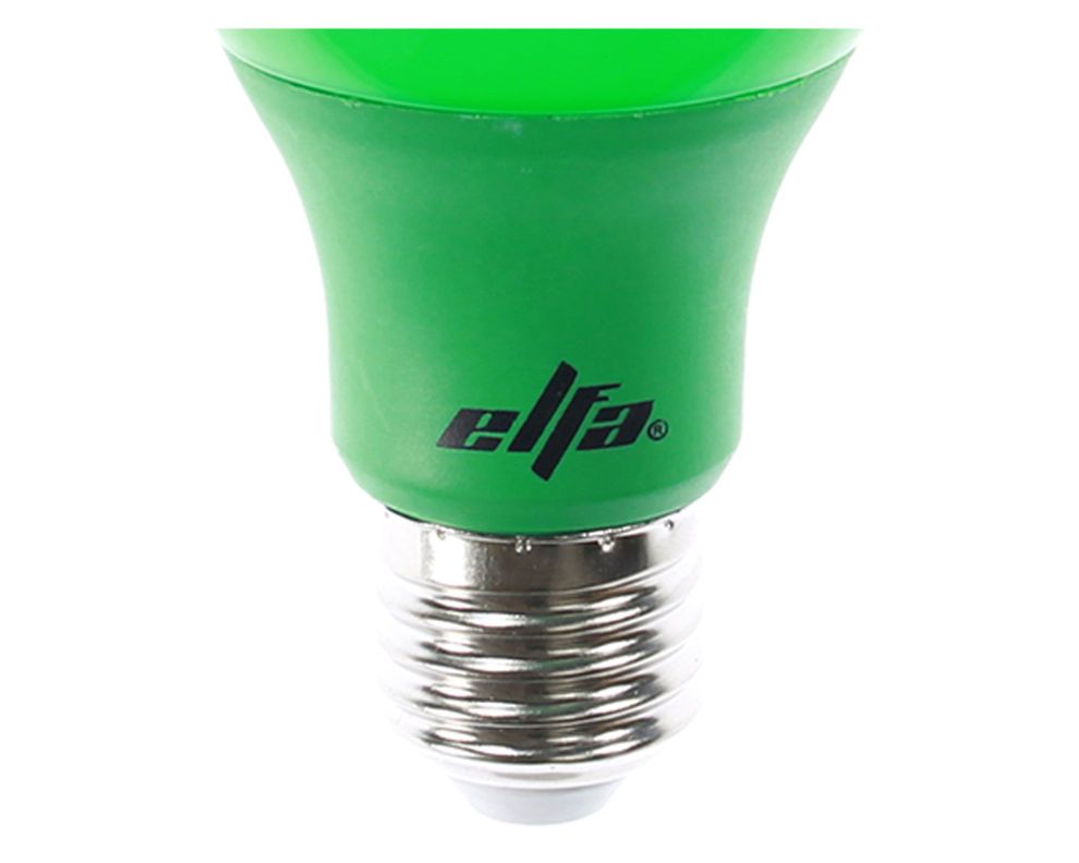 Ampolleta LED A60 6W E27 verde Elfa-2