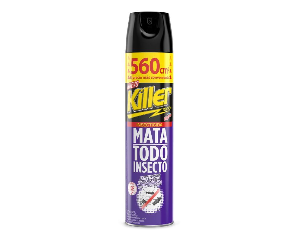 Insecticida spray killer mata todo insecto 560 cm3 8,5x7 cm morado Killer-0