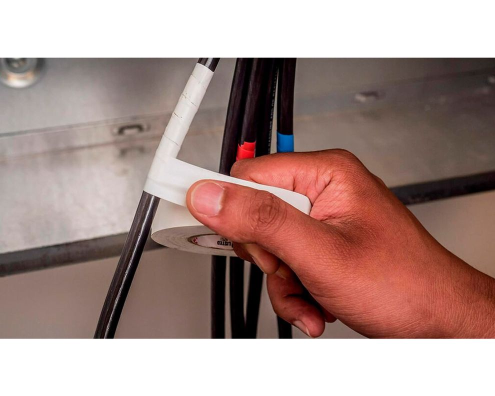 Cinta eléctrica 19 mm x 18,3 m Temflex 165 blanco-2