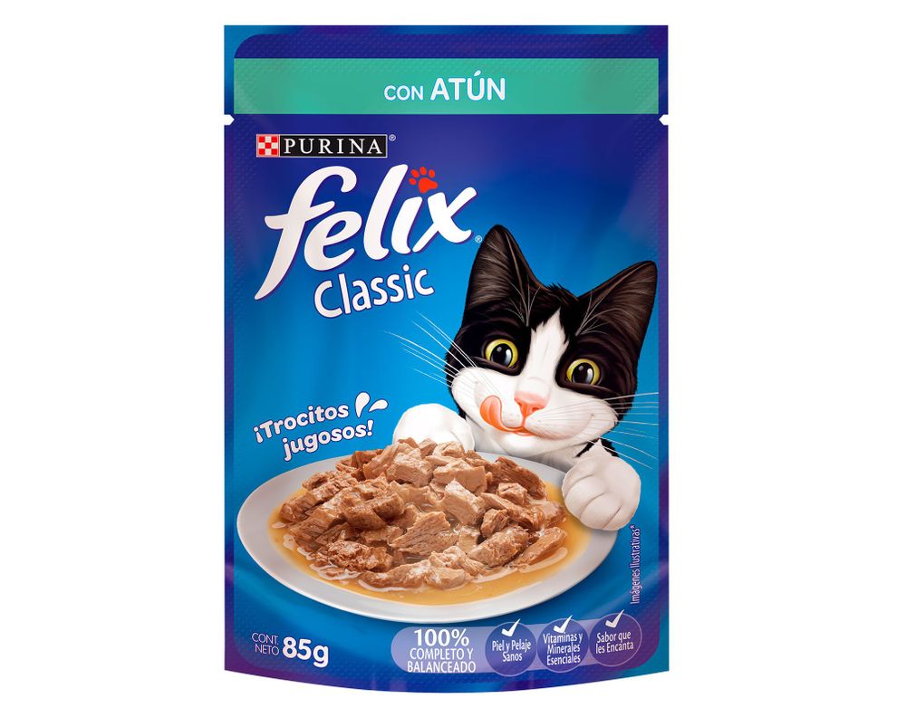 Alimento húmedo gato 85 gr atún en salsa Felix-1