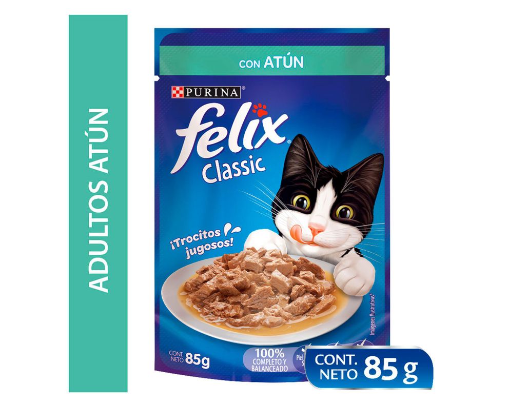 Alimento húmedo gato 85 gr atún en salsa Felix-0