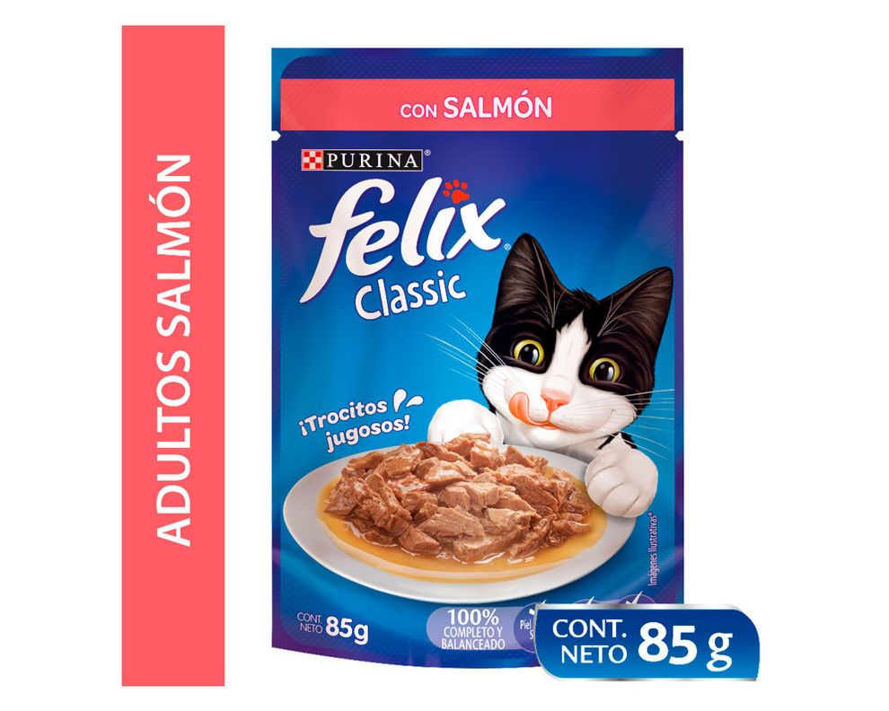 Alimento húmedo gatos 85 gr Sensaciones salmónFelix-0