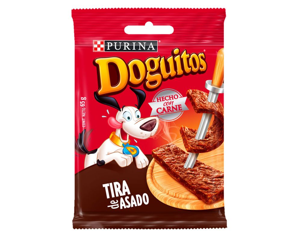 Snack perro 65 gr Tiras asado Doguitos-1