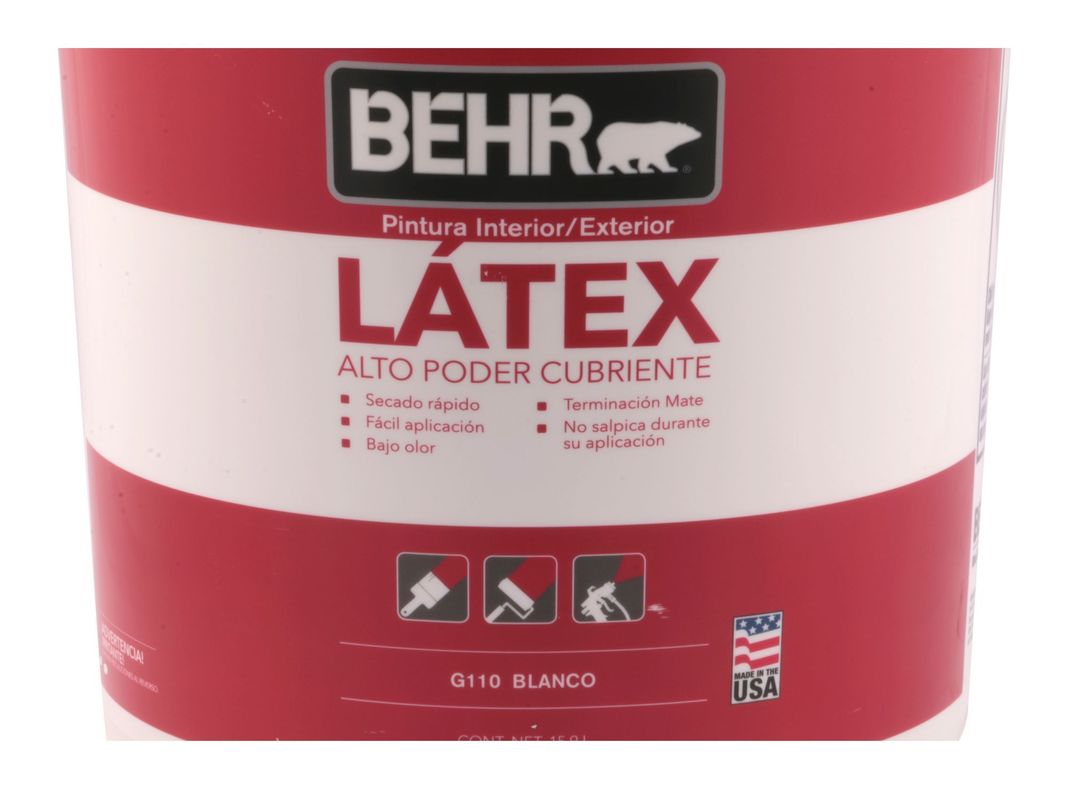 Látex 1 tineta G110 blanco mate Behr-1