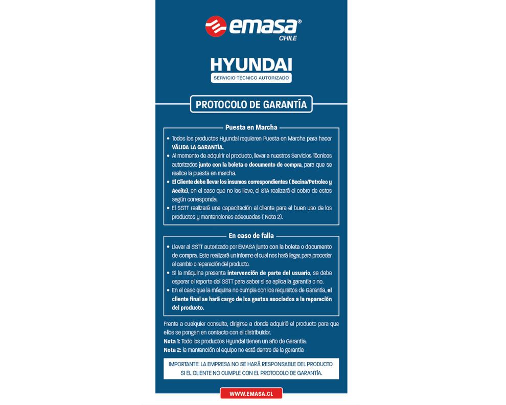 Generador a gasolina manual 1100W 6 lt 82HYG1500 Hyundai-5