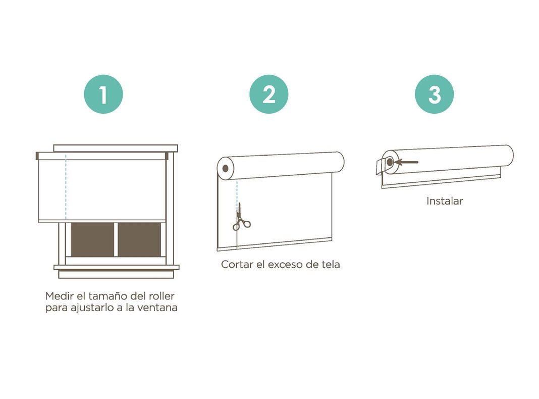 Cortina roller blackout 140x250 cm café Cotidiana-6