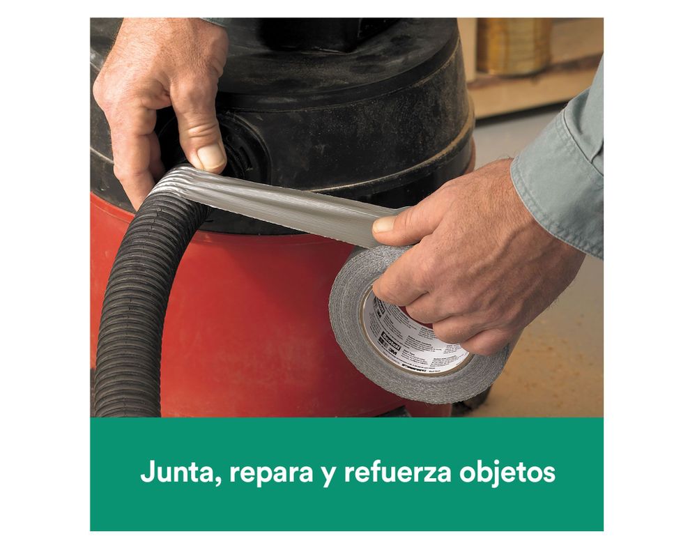 Cinta de tela duct tape Para Reparar 48 mm x 9.1 m gris 2 unidades-3