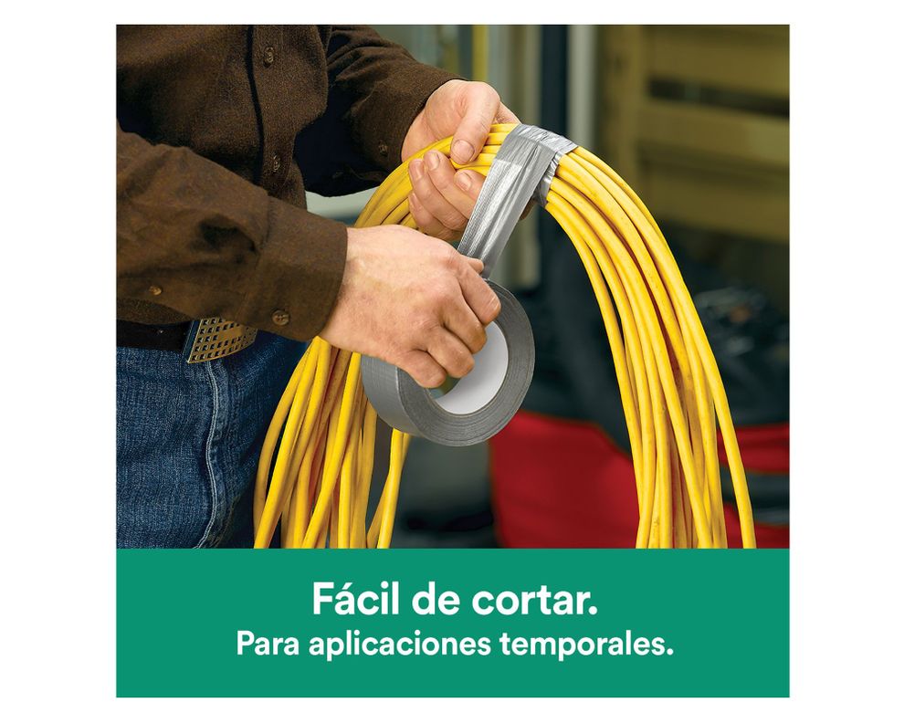 Cinta de tela duct tape Para Reparar 48 mm x 9.1 m gris 2 unidades-6