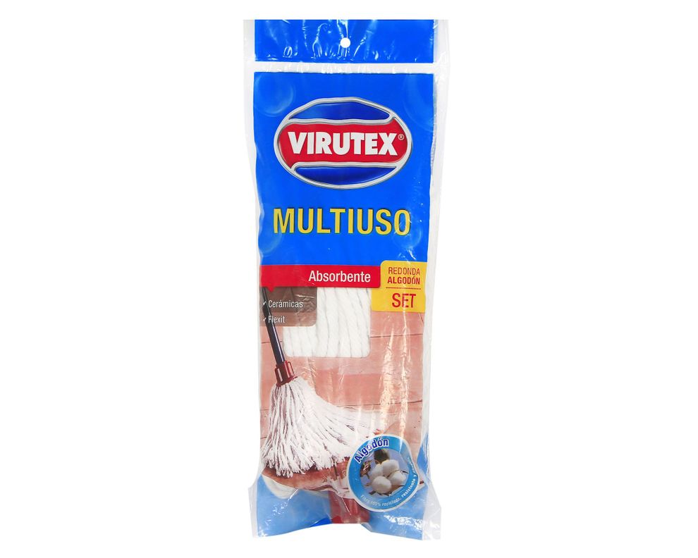 Mopa algodón + mango Virutex-0