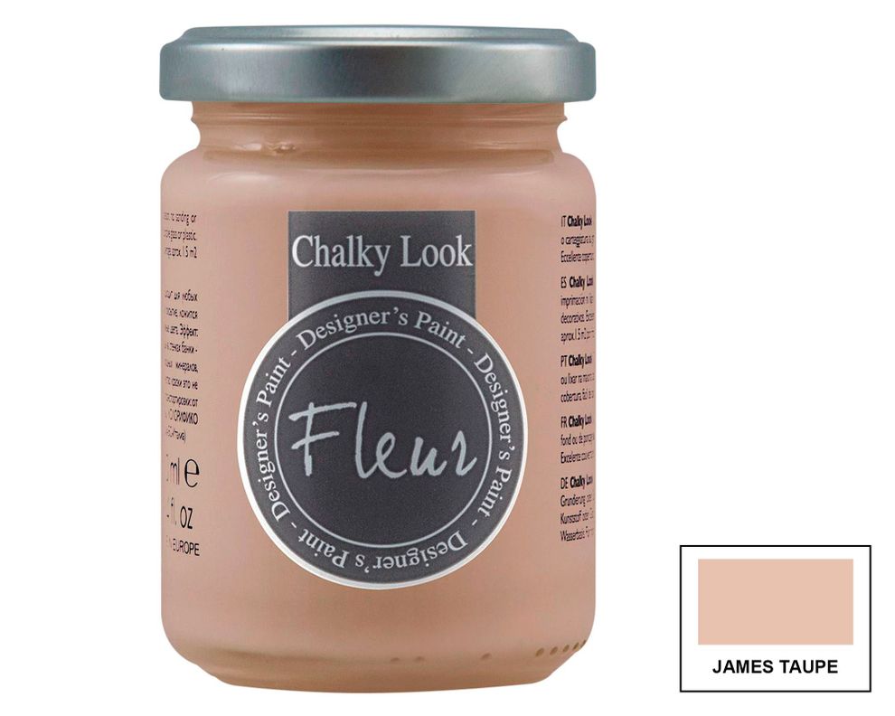 Pintura 130 ml Chalky look james taupe mate Fleur-2