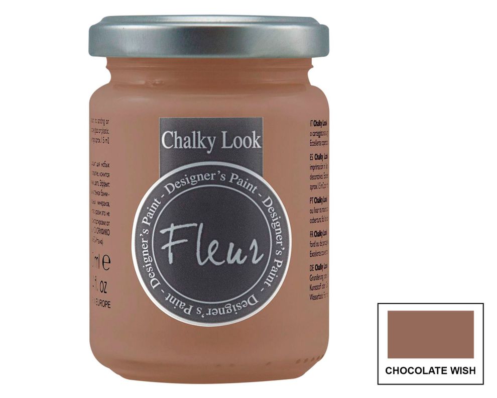 Pintura 130 ml Chalky look chocolate wish mate Fleur-0