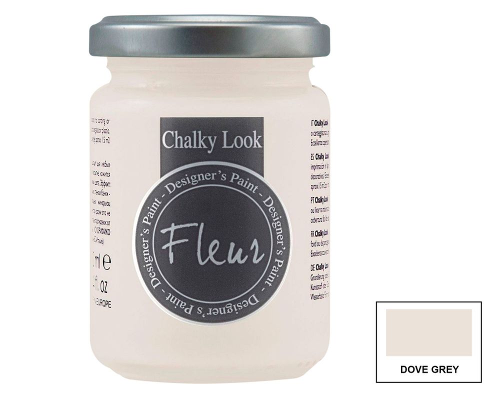 Pintura 130 ml Chalky look dove grey mate Fleur-0
