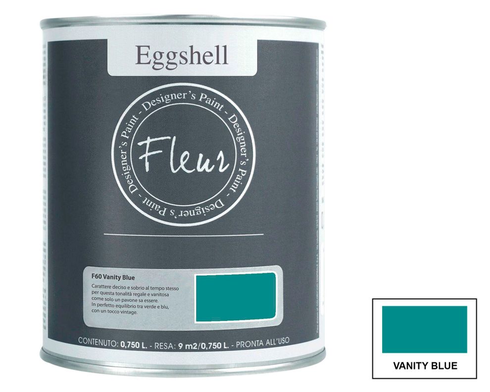 Pintura 750 ml Eggshell vanity blue semi satín Fleur-0