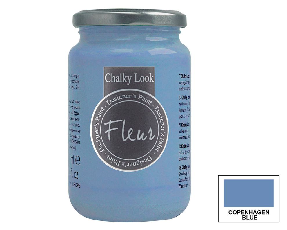 Pintura 330 ml Chalky look copenhagen blue mate Fleur-0