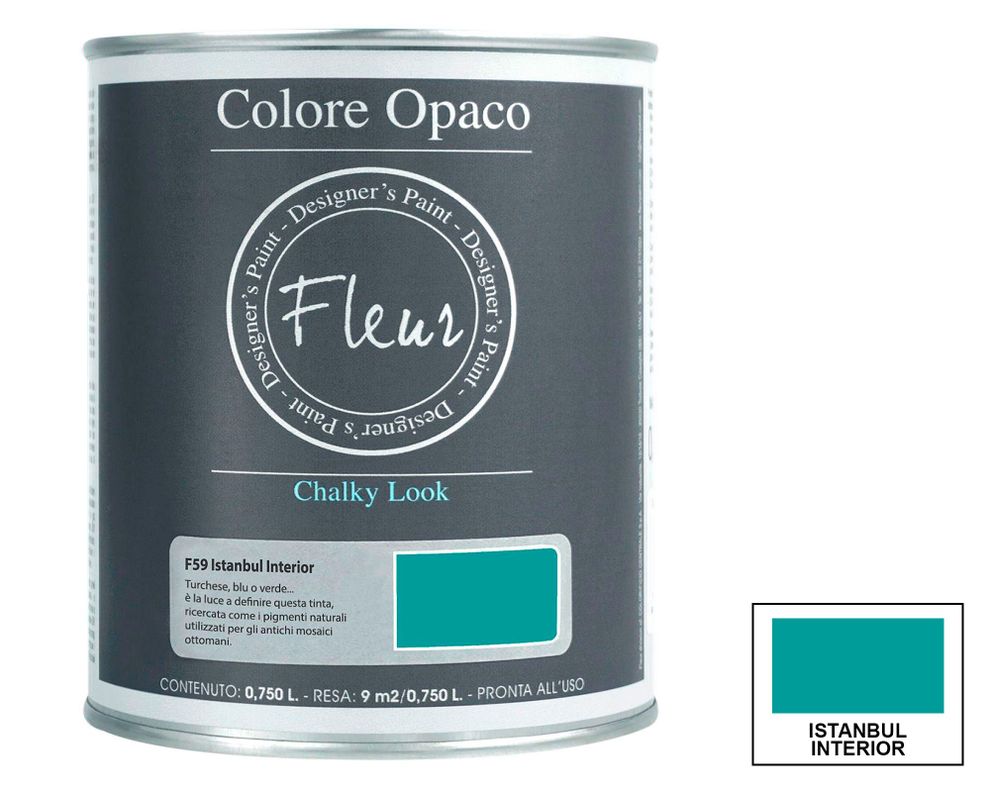 Pintura 750 ml Chalky look instanbul interior mate Fleur-0