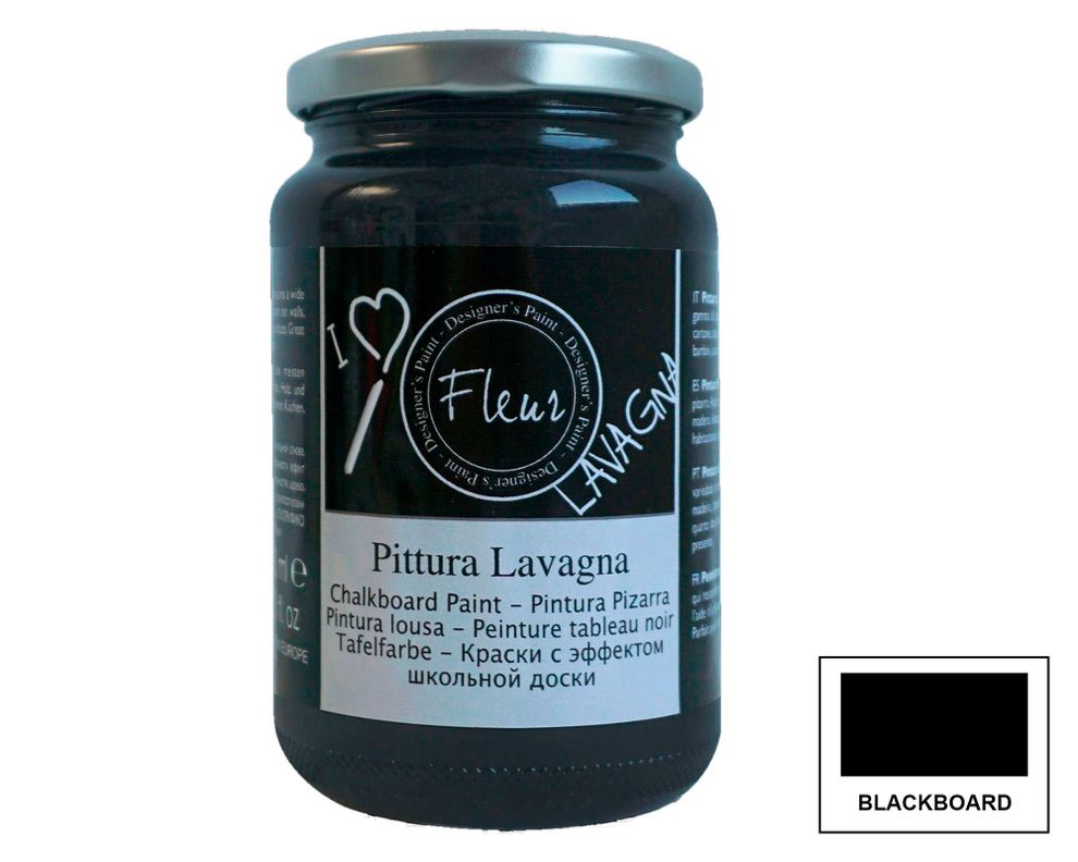 Pintura 330 ml Pizarrón negro mate Fleur-2