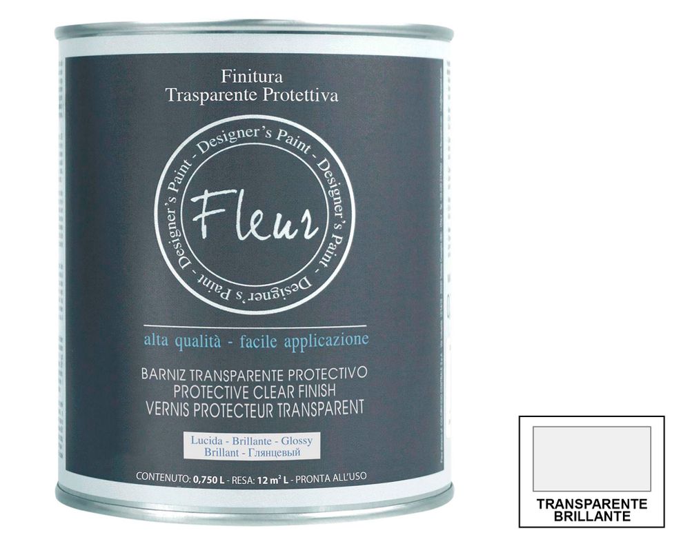 Barniz 750 ml transparente brillante Fleur-0