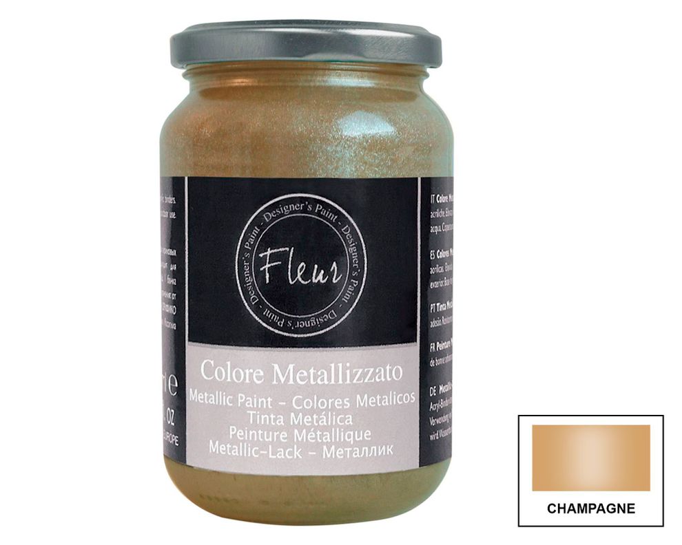 Pintura metálica 330 ml champagne Fleur-2