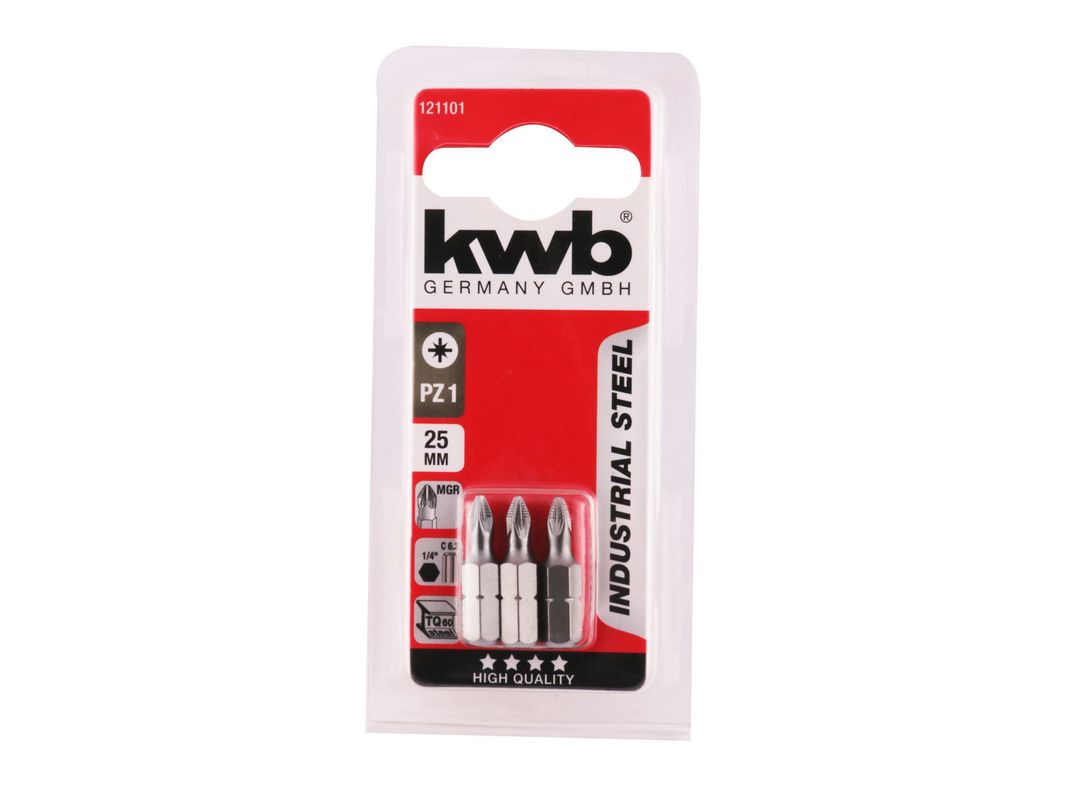 Puntas pozidriv PZ1 25 mm 3 unidades KWB-0