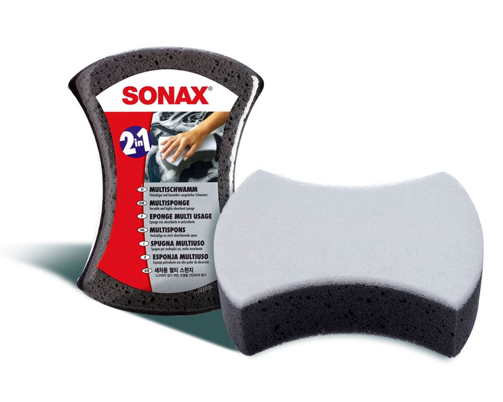 Esponja multiuso 2 en 1 gris/blanco Sonax-0
