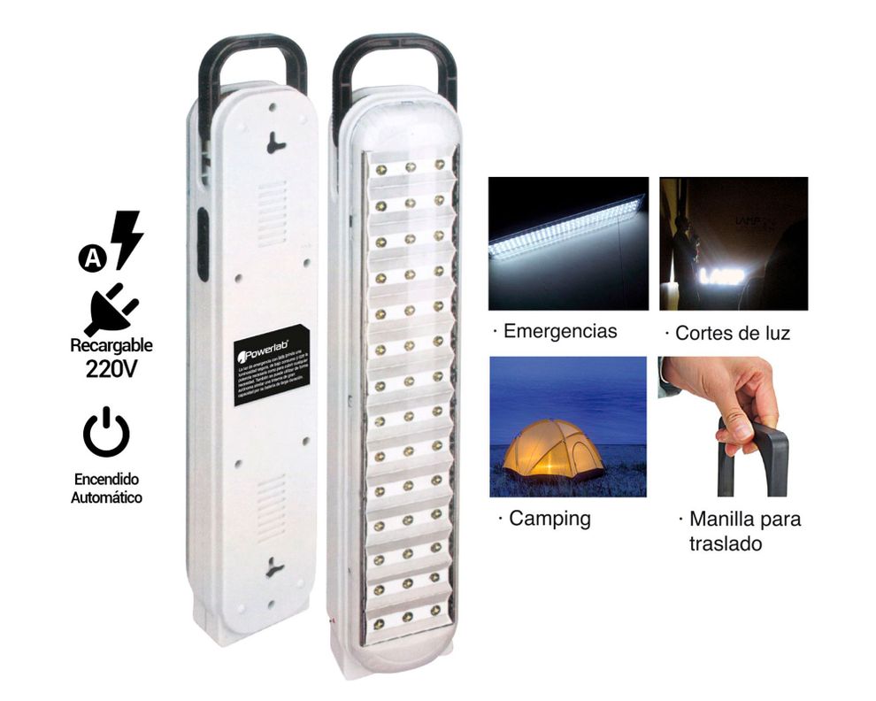 Lámpara de emergencia 42 LED 8 horas Powerlab-4