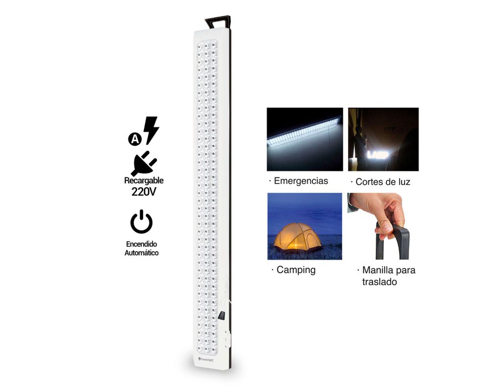 Lámpara de emergencia 120 LED 20 horas Powerlab-4