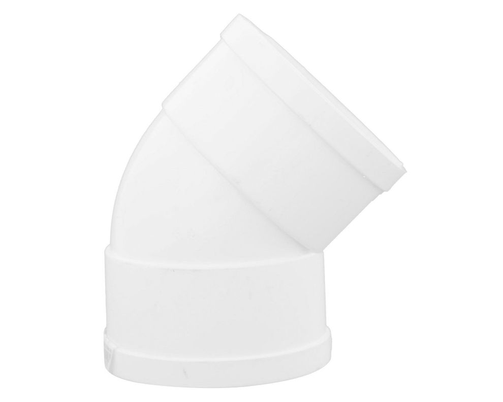Codo 45º H-H PVC blanco-0