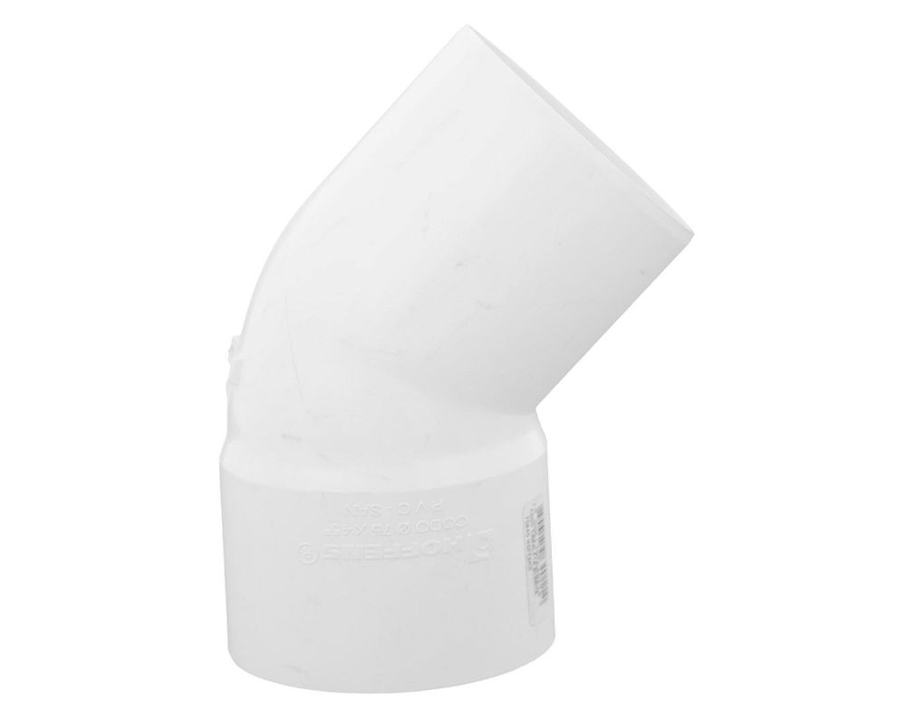 Codo 45º M-H PVC blanco-3