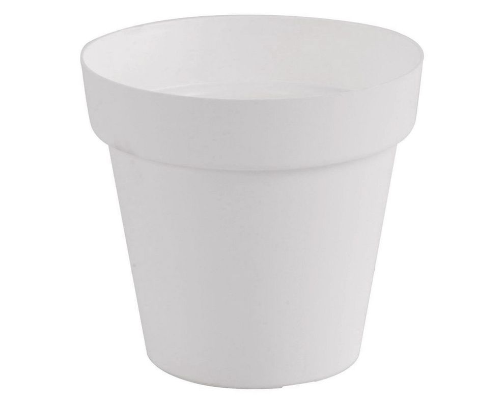 Macetero 14 cm Capri blanco Outzen-2