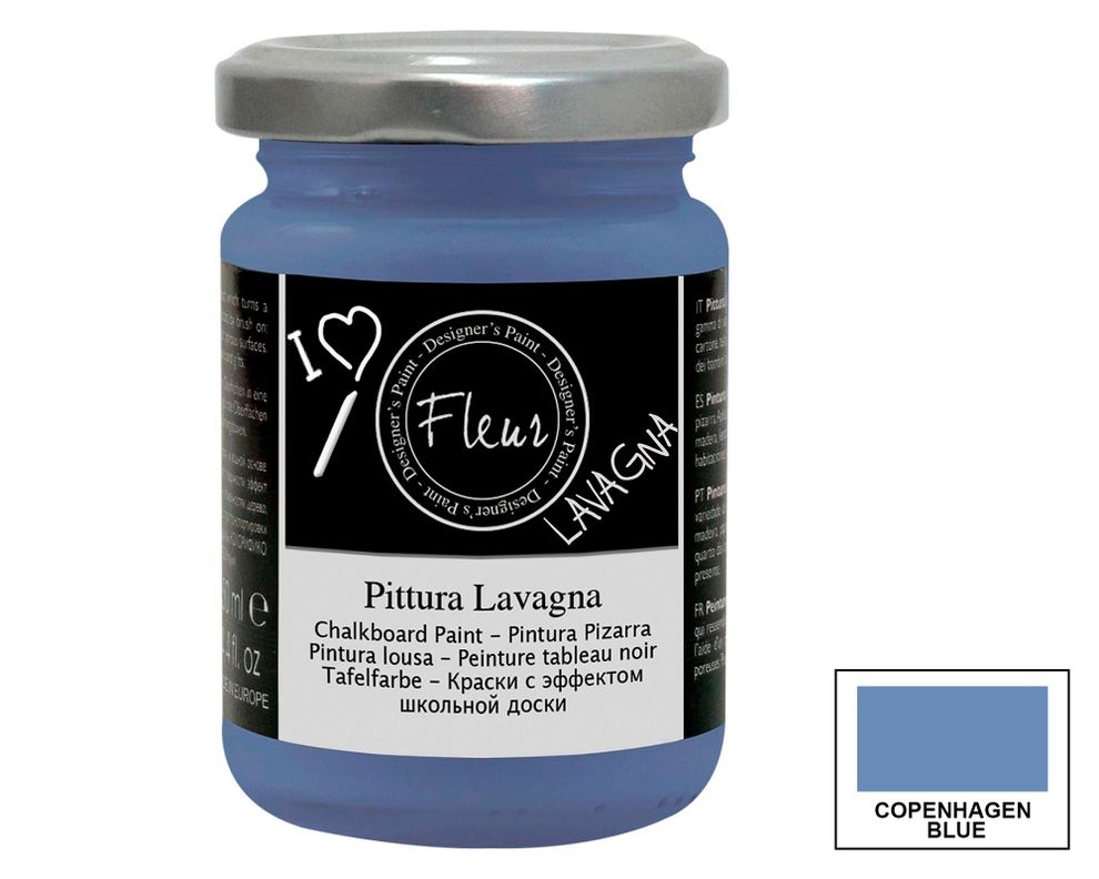Pintura 130 ml Pizarrón copenhagen blue mate Fleur-0