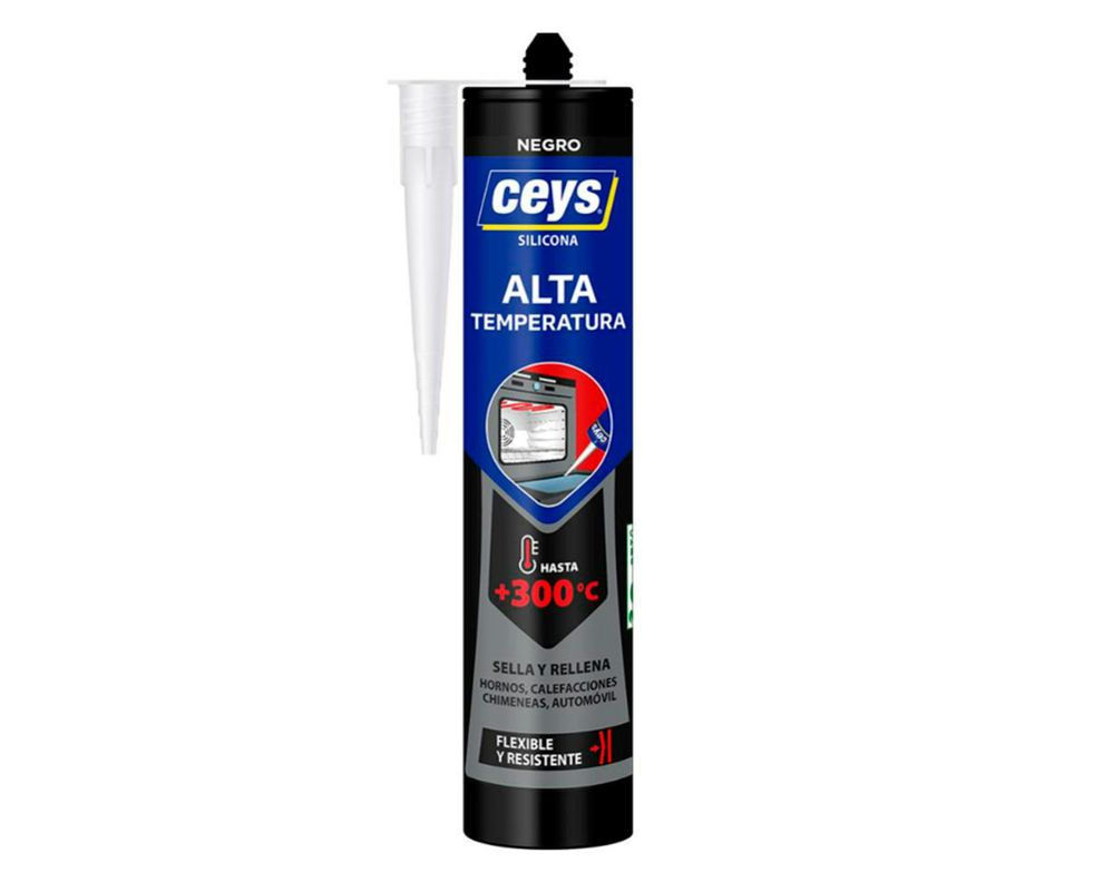 Silicona 280 ml Alta temperatura negro Ceys-0