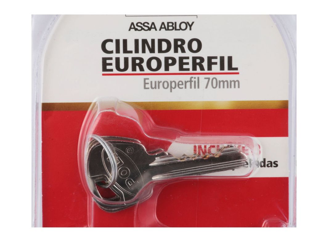 Cilindro europerfil 70 mm 5 pin 3 llaves bronce satinado Poli-2