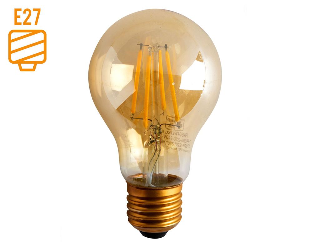Ampolleta filamento LED 40W E27 luz cálida Ledzone-0