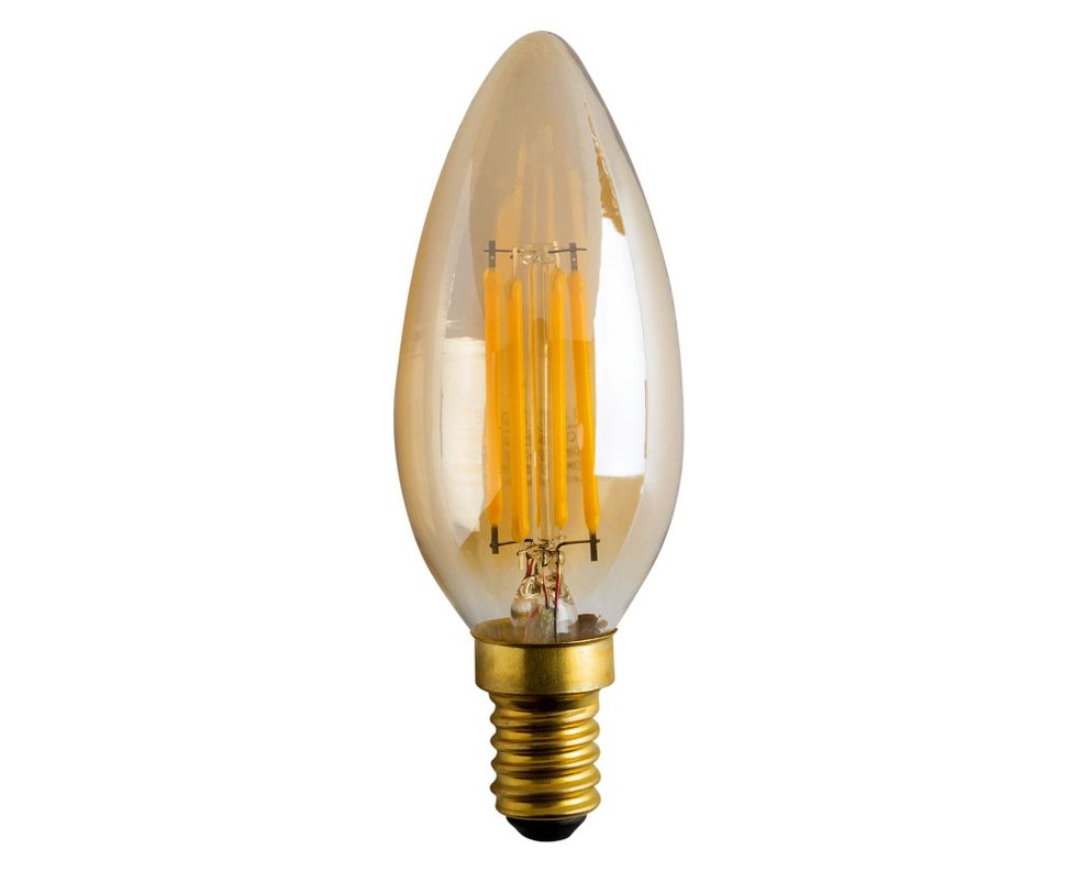 Ampolleta filamento LED 40W E14 luz cálida Ledzone-1