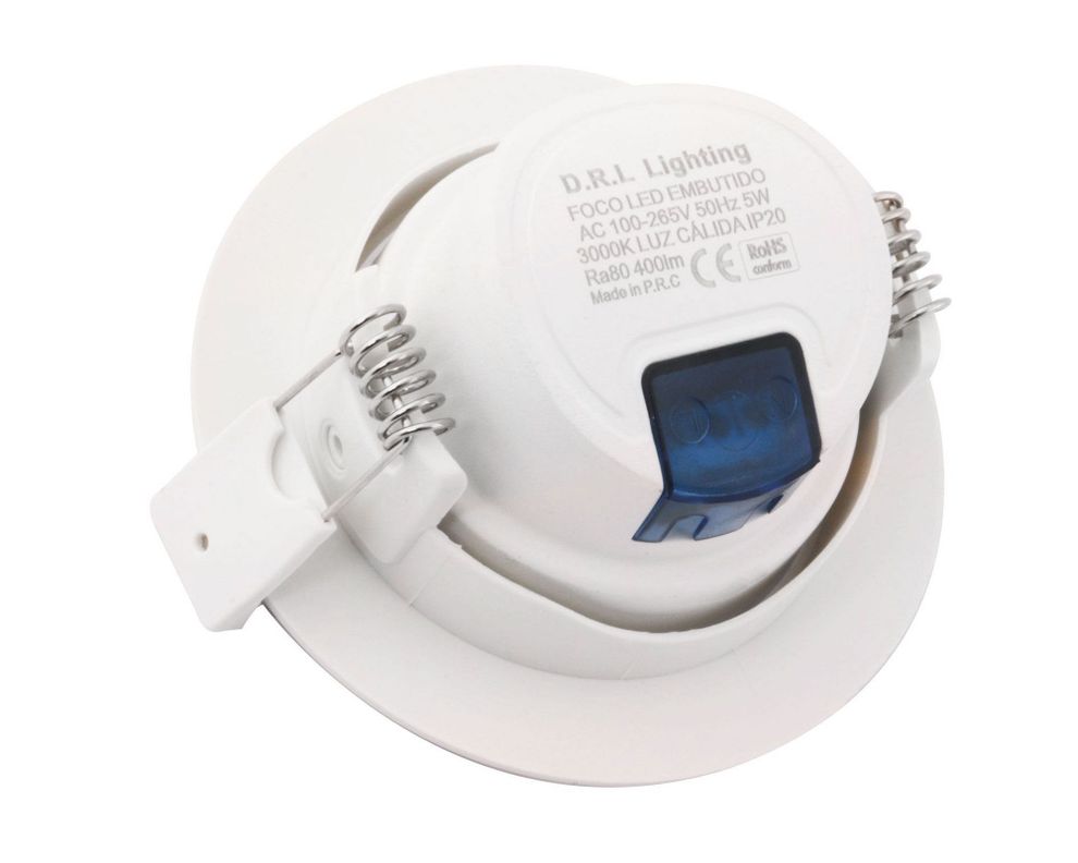 Foco embutido 1L LED 9 cm blanco 3 unidades Drl-3