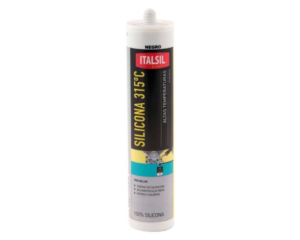 Silicona 280 ml Alta temperatura negro Italsil-0