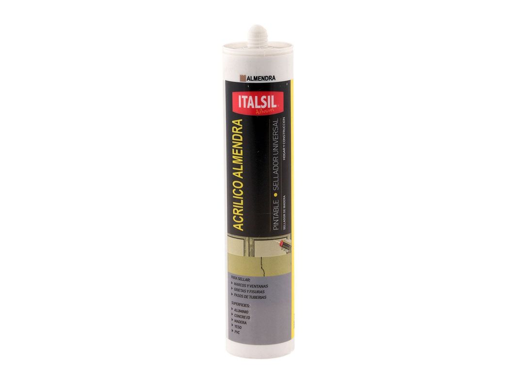 Sellador acrílico 280 ml almendra Italsil-0
