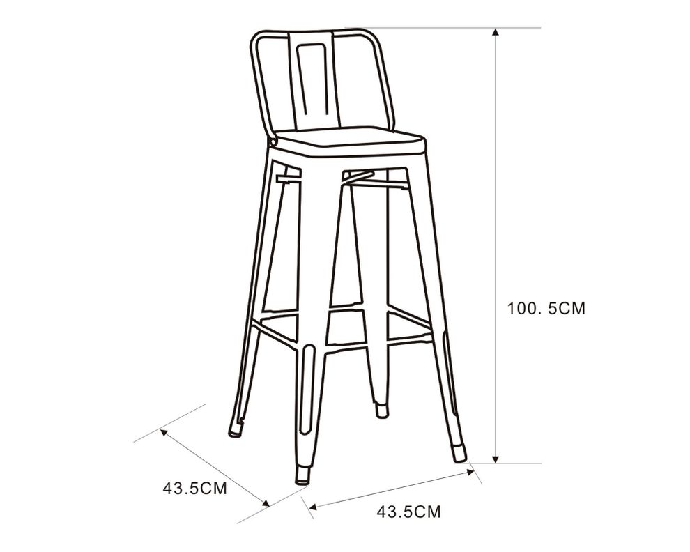Silla bar Spot cooper gris M+Design-4